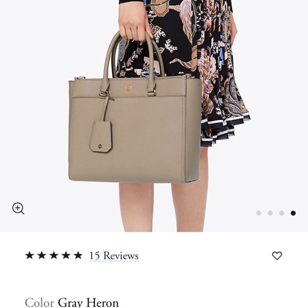 Tory Burch classic Robinson satchel bag NWT crossbody - Picture 3 of 16